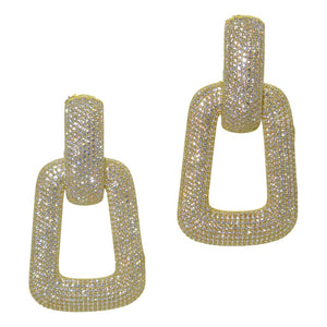 <i> Sparkling Doorknocker Earrings</i> <br> 2 color options<br>
