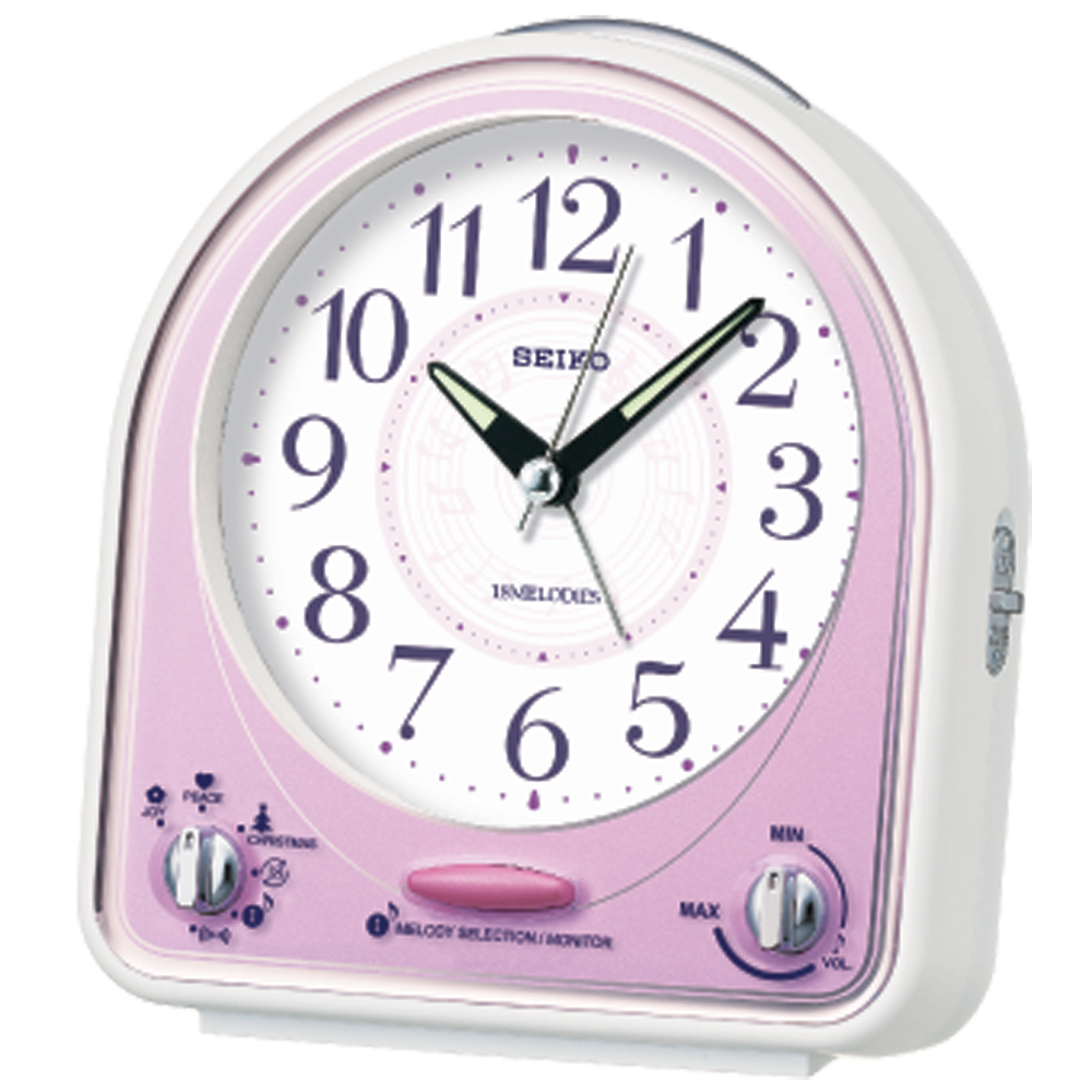 SEIKO ONLINE STORE QHP003P Pink Kids Alarm Clock – SEIKO CLOCKS INDIA