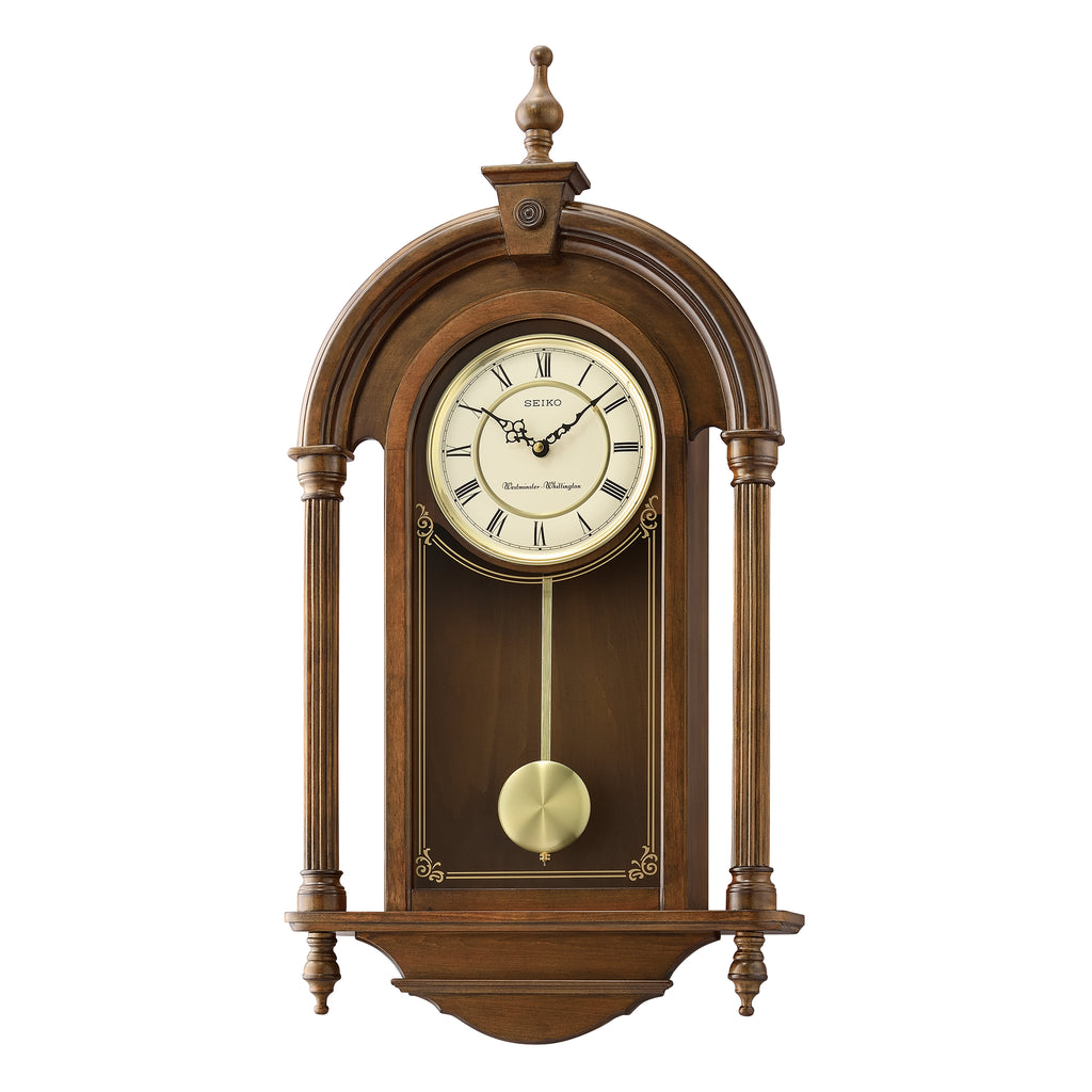 Seiko Clocks QXH075B Alderwood Pendulum Clock with Hourly Strike – SEIKO  CLOCKS INDIA