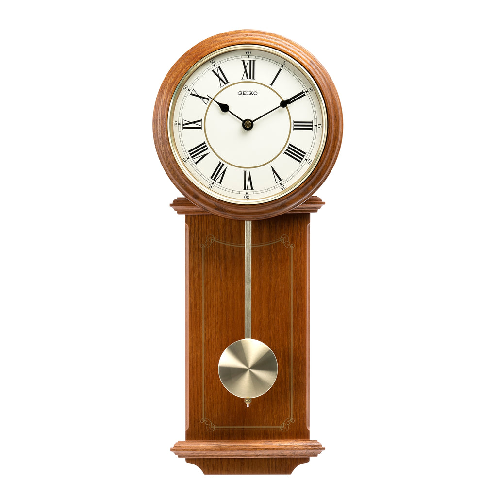 SEIKO ONLINE STORE QXC213B Oak Wood pendulum clock – SEIKO CLOCKS INDIA