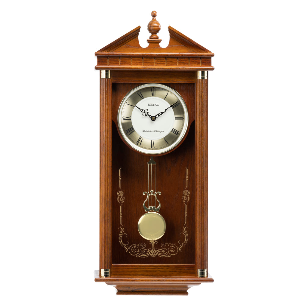 SEIKO ONLINE STORE QXH107B Dual Chime Oak Wood Musical Pendulum – SEIKO  CLOCKS INDIA