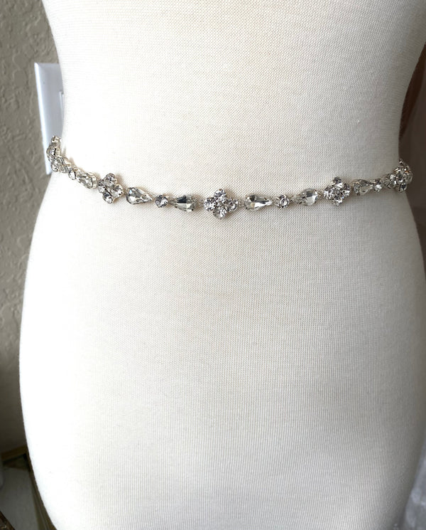 Pearl and Crystal Bridal Belt DAPHNE