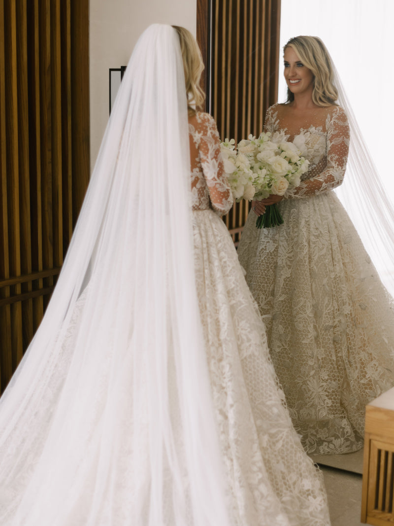 1 Layer English Net Royal Cathedral Bridal Veil | EDEN LUXE Bridal