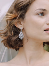 EDEN LUXE Bridal Earrings CAROLINE Simulated Diamond Statement Earrings