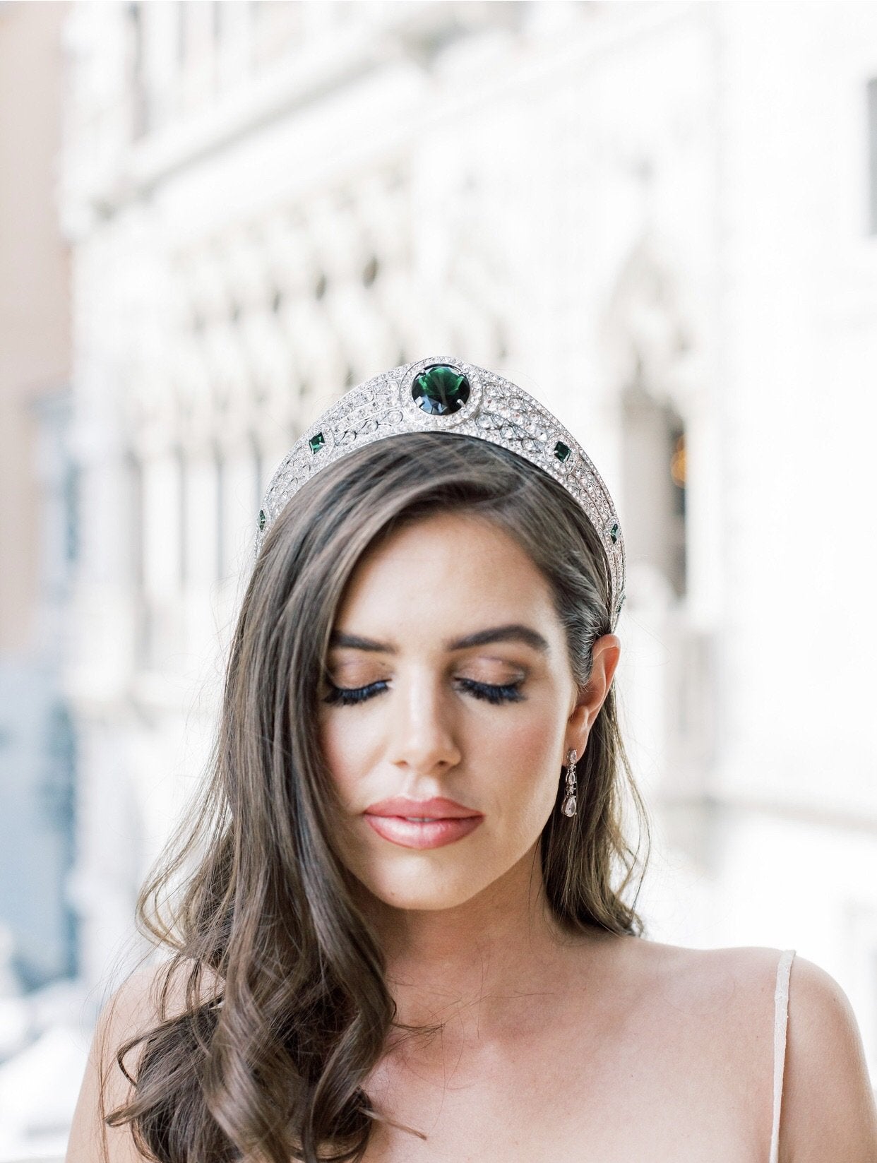 Royal Bridal Tiara Emerald Wedding Tiara EUGENIE | EDEN LUXE Bridal
