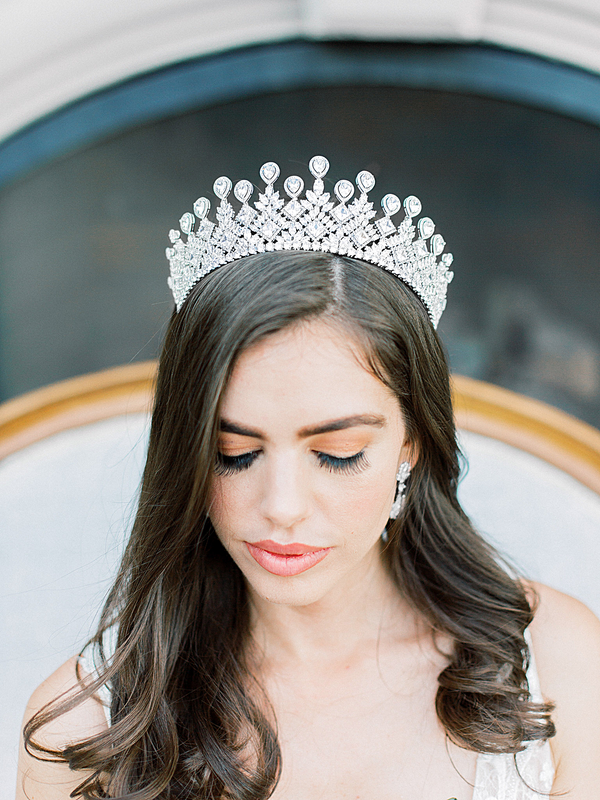 Bridal tiara ANNE, Royal tiara, wedding crown, wedding headpiece ...