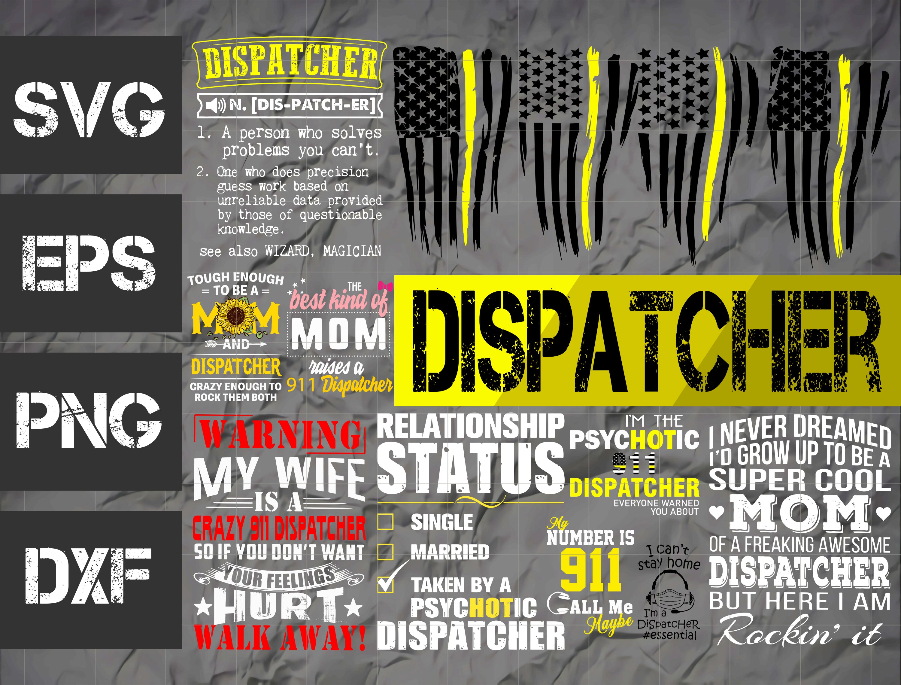 41 Bundle Dispatcher Vector Random New Svg Eps Dxf Png File Lasoniansvg