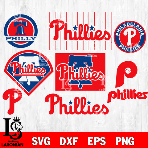 PHILADELPHIA PHILLIES MLB BUNDLE LOGO SVG PNG DXF  Movie Design Bundles