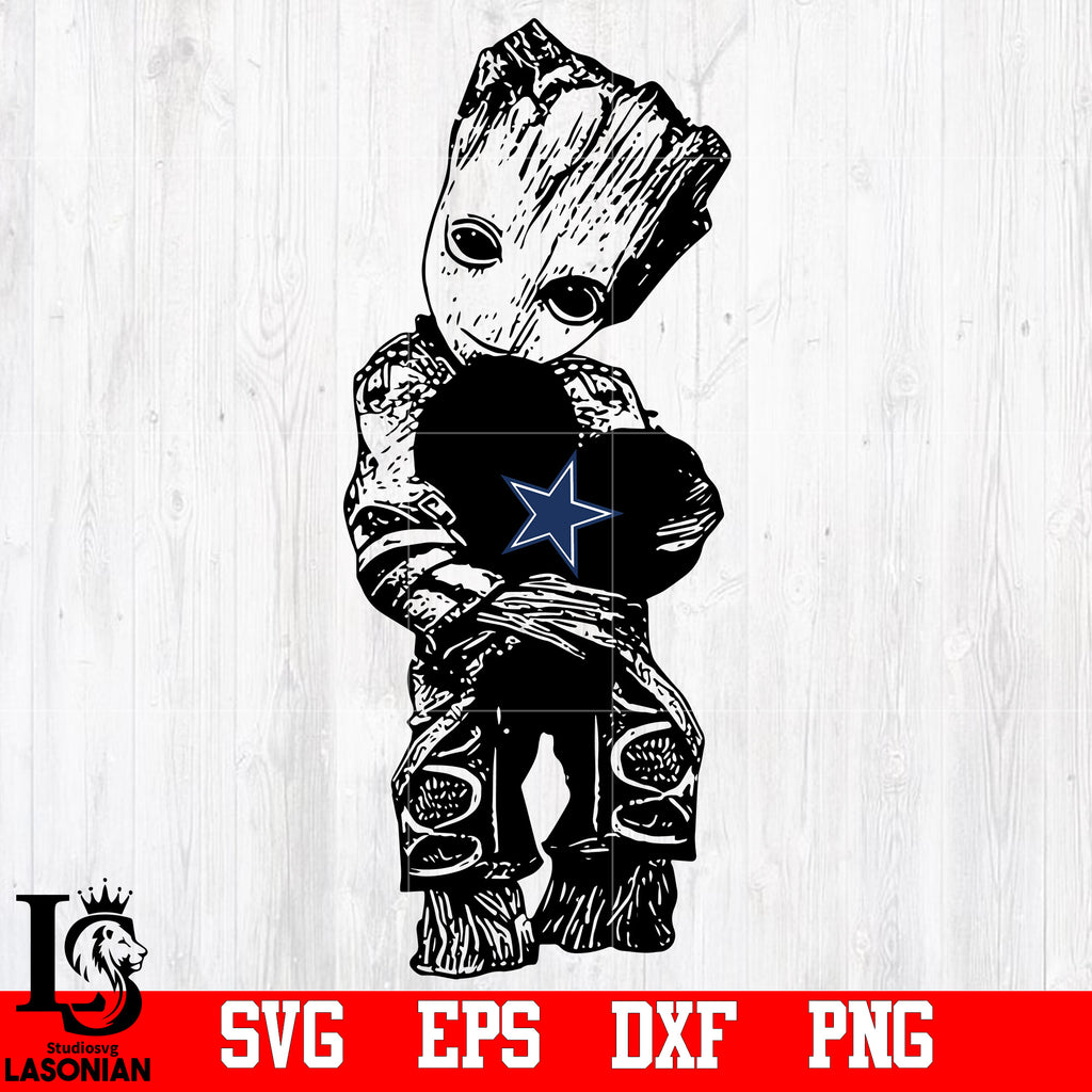 Download Baby Groot Dallas Cowboys Svg Eps Dxf Png File Lasoniansvg