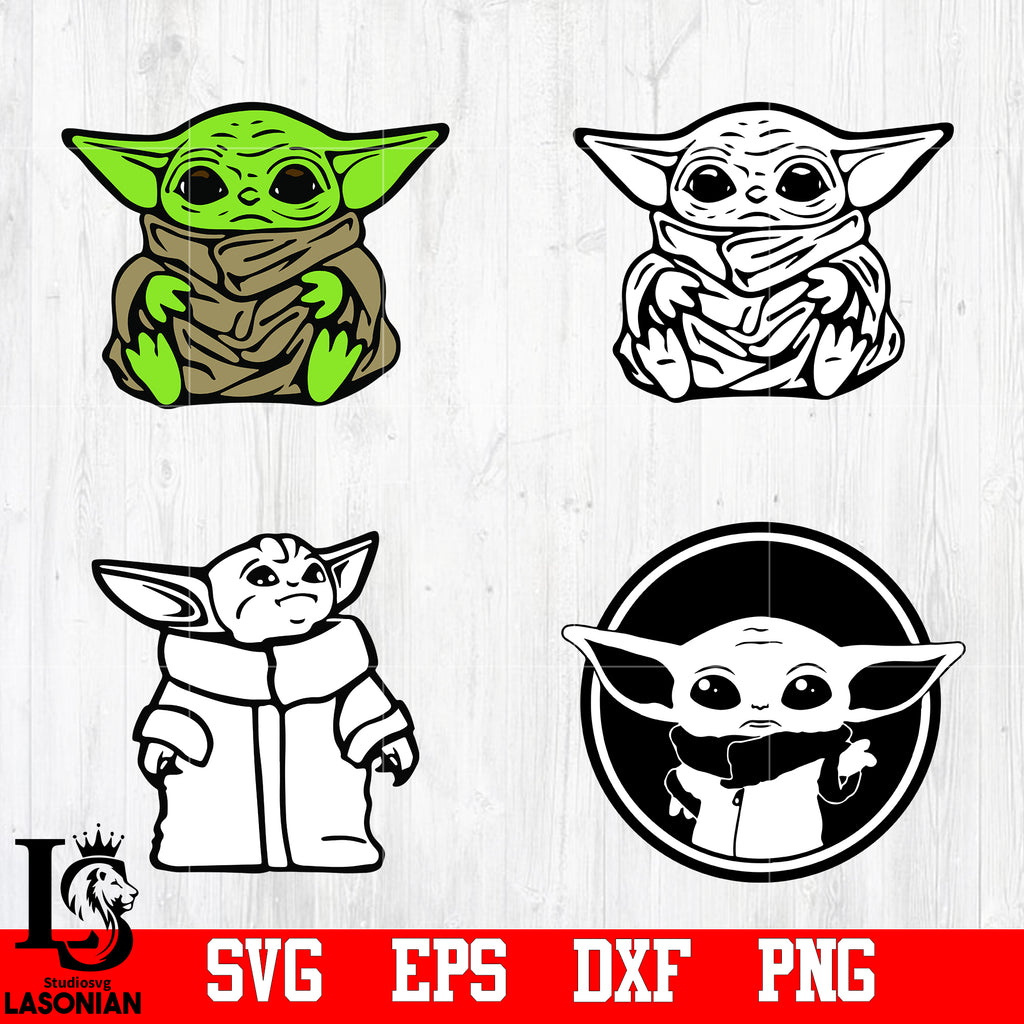 Download Baby Yoda Svg Eps Dxf Png File Lasoniansvg