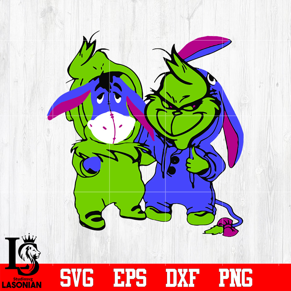 Download Baby Grinch And Baby Eeyore Svg Eps Dxf Png File Lasoniansvg