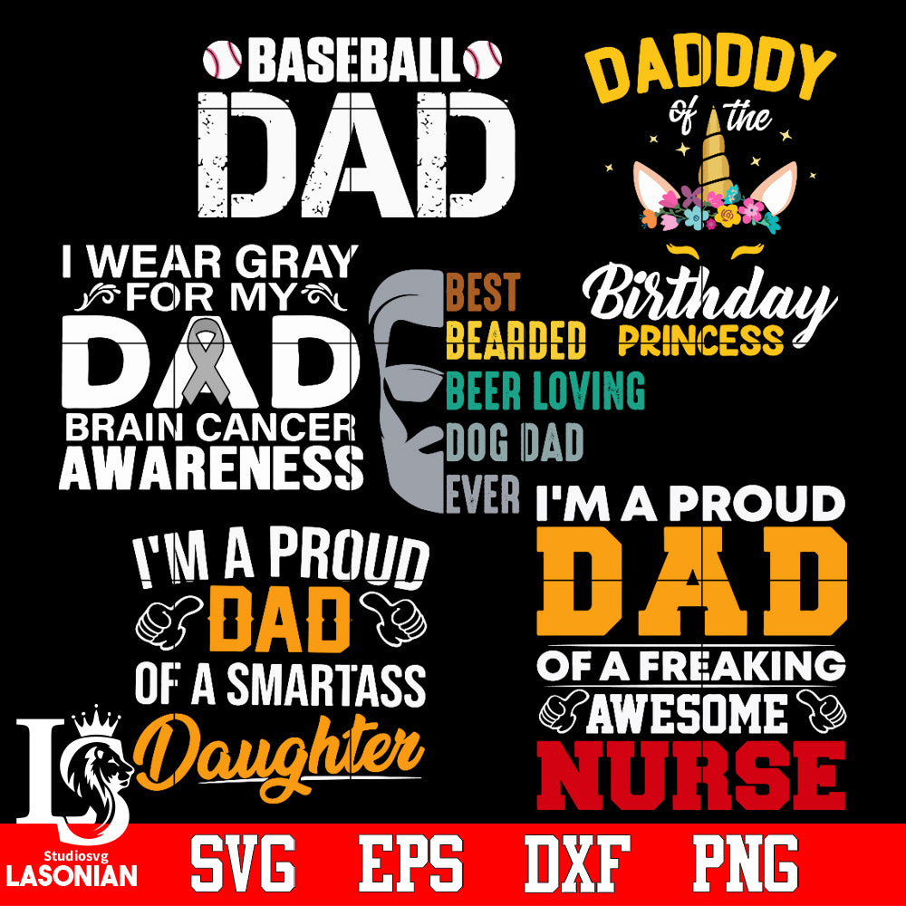Download Bundle I M A Proud Dad Baseball Dad Best Bearded Beer Loving Dad Of Lasoniansvg