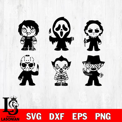 Horror Movie Characters In Knives svg eps dxf png file – lasoniansvg