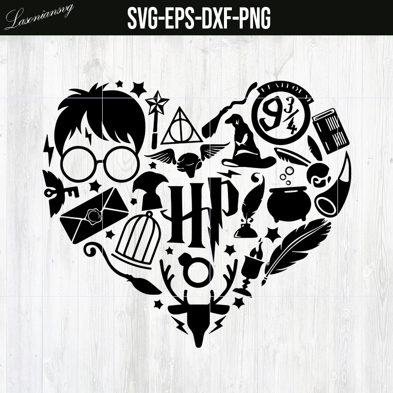 Download Harry Potter Heart Svg Heart Svg Png Dxf Eps File Lasoniansvg