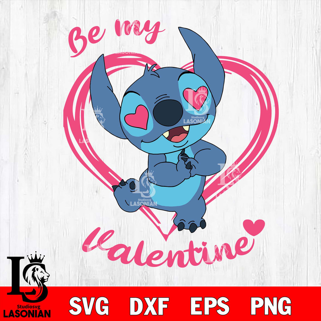 STITCH valentine's 3 svg , STITCH valentine's day svg eps dxf png file