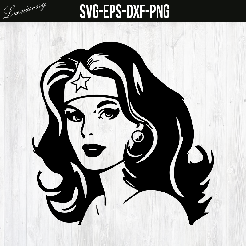 Download Wonder Woman Svg Wonder Woman Face Svg Superhero Dxf Svg File Dxf F Lasoniansvg