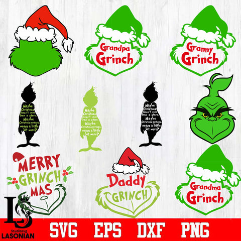 grinch bundle 21 file svg dxf pdf png file – lasoniansvg