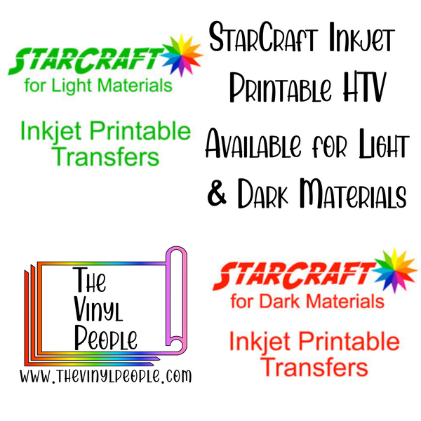StarCraft Inkjet Printable Heat Transfer Vinyl (10 sheet pack