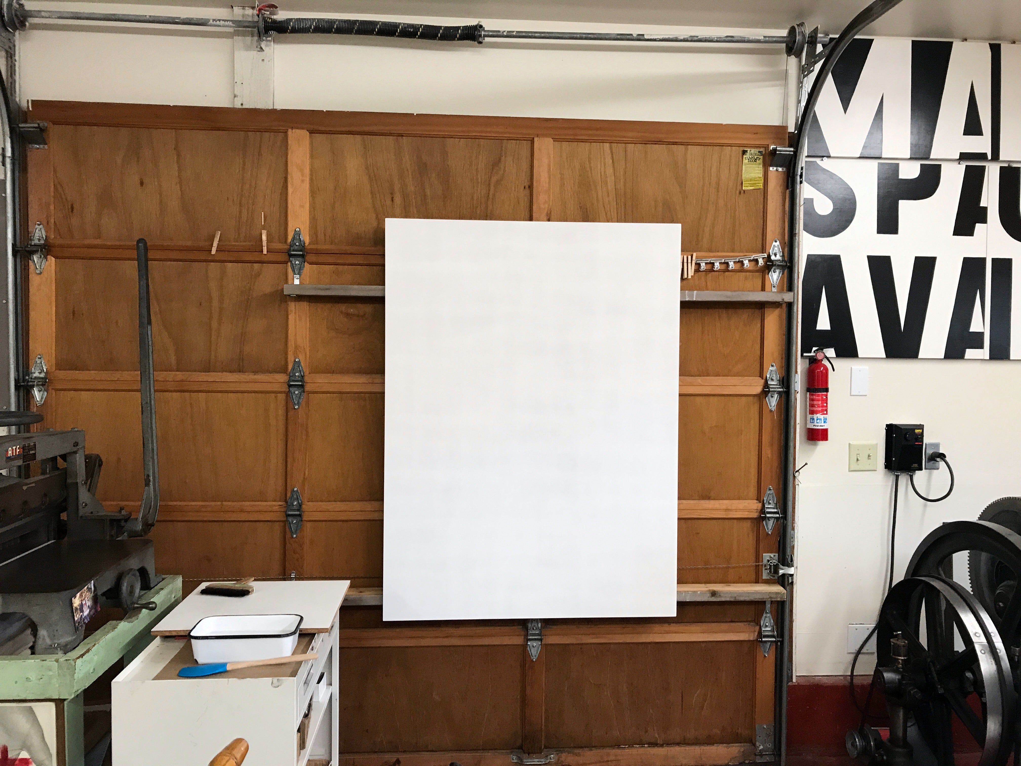 blank gessoed panel ready for wheatpasting