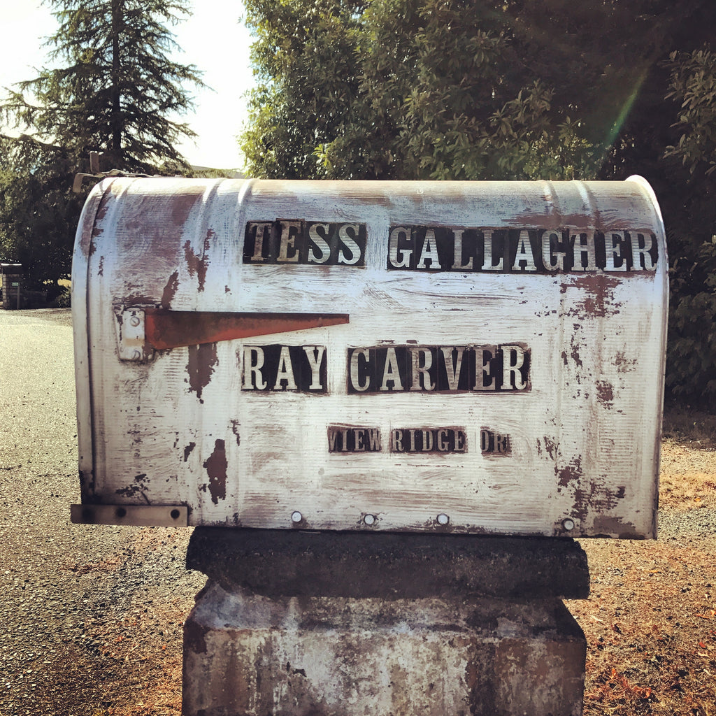 metal mailbox of Tess Gallagher and Ray Carver