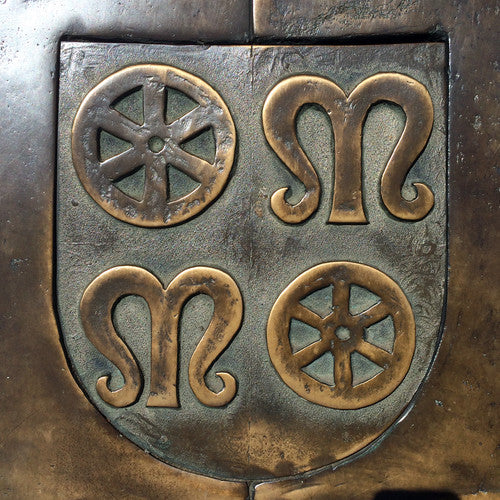 Mainz city logo in bronze
