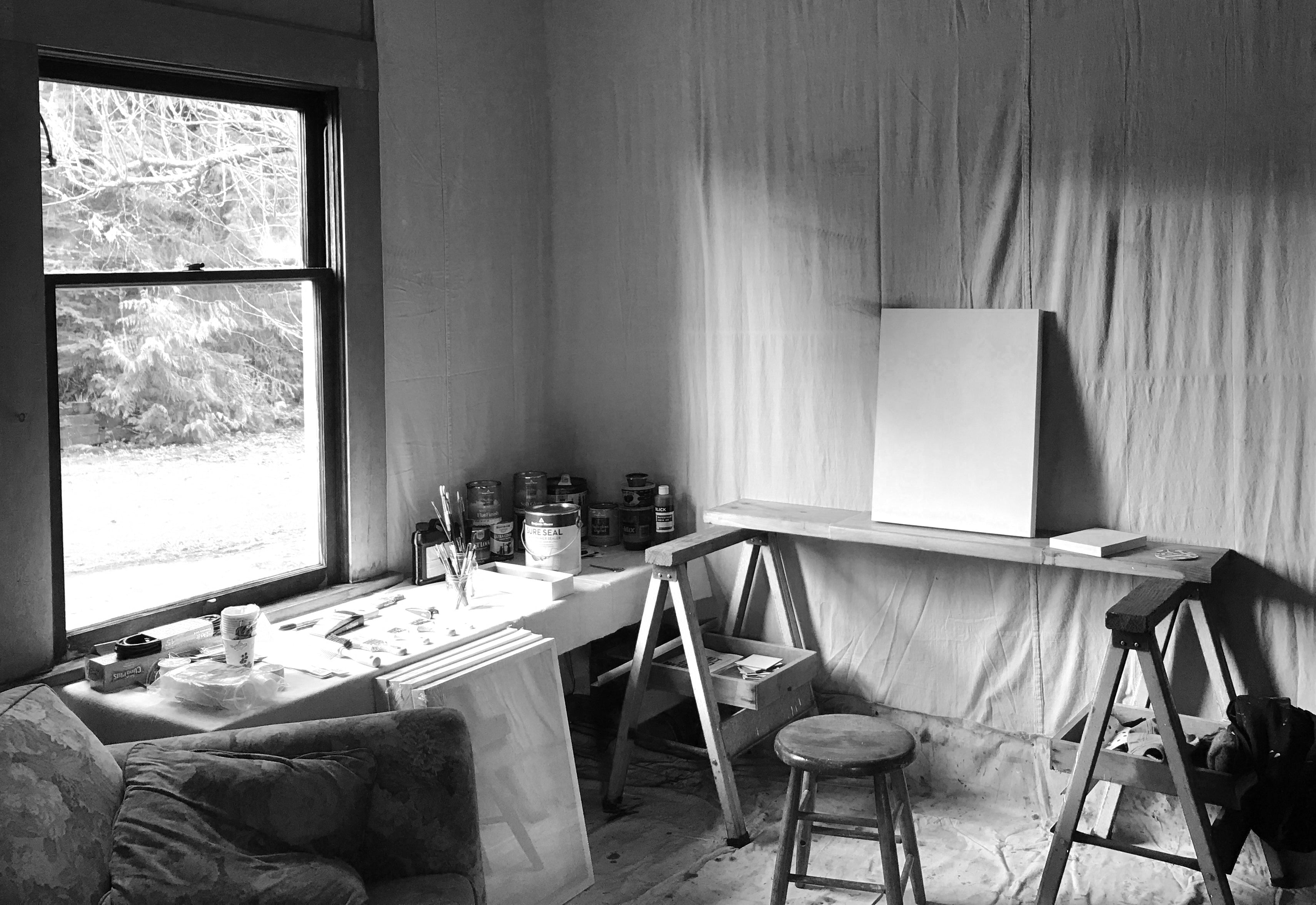 artist living room paint studio