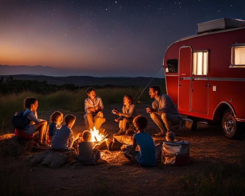 Soirée autour d'un feu de camp