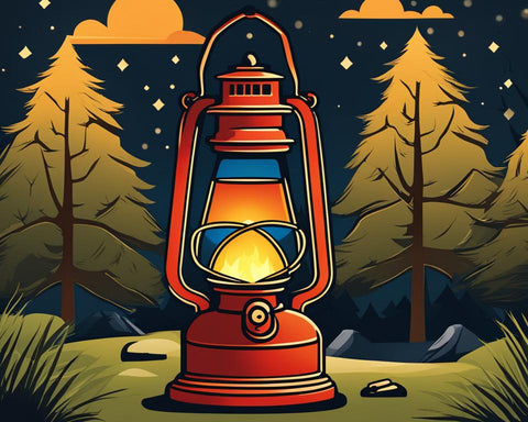 Dessin lampe à essence pour le camping