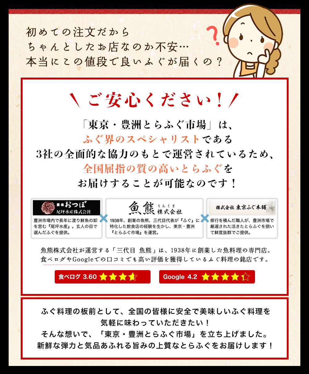 初めての注文だからちゃんとしたお店なの?