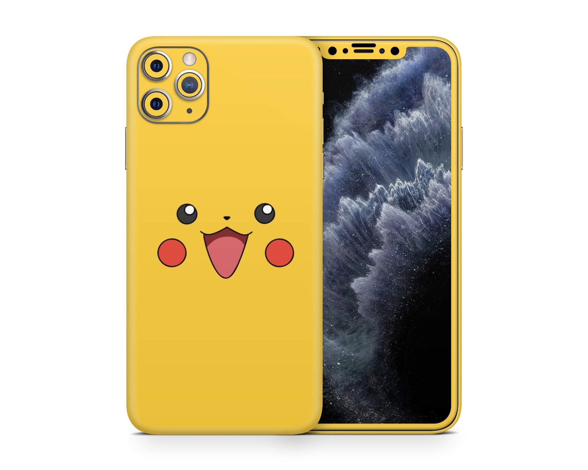 Cute Pikachu Face Iphone Skin Sticker Vinyl Bundle Labotech