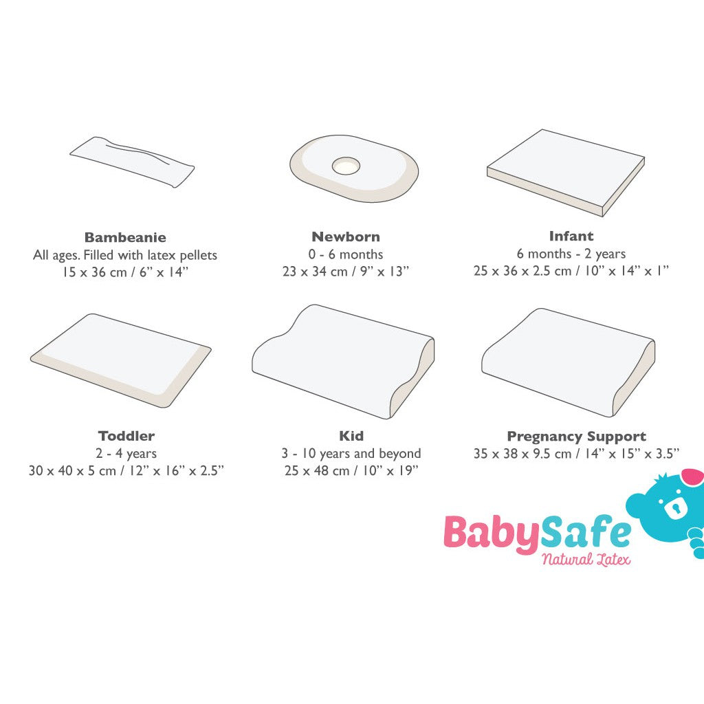 Baby Pillow Stage 2 Infant Pillow (with case) BabySafe