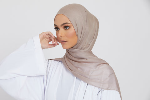 neutral chiffon hijab colour