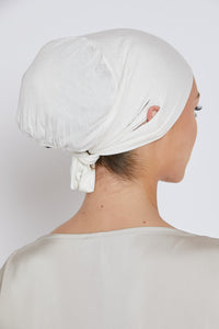 Slit Tie Back Hijab Caps With Ear Slits for Added Comfort