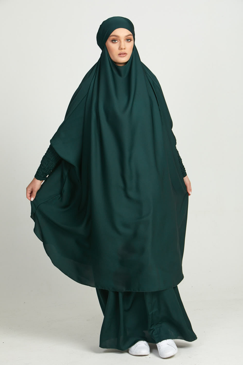 Two Piece Jilbab/ Prayer Set - Forest Green