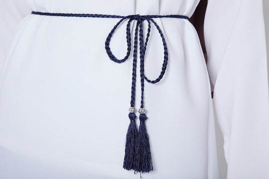 Skinny Tassel Belts, Rope Belt Women Tassel Braided Waist Belt Ladies Thin  Belts Braided Dress Belt Boho Belt Fashion Woven Tassel Belt