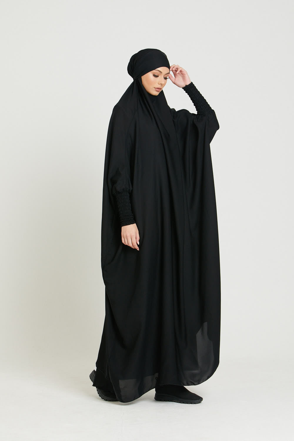 One-Piece Full-Length Jilbab/ Prayer Abaya In Black