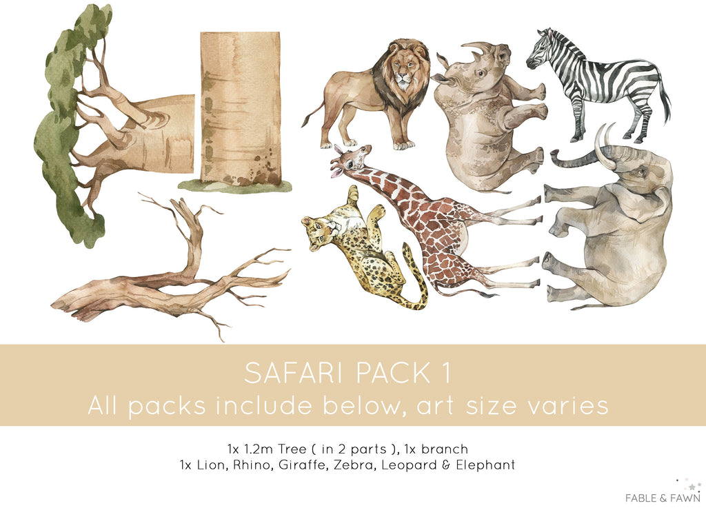 Safari Wall Decals -  - Fable and Fawn 