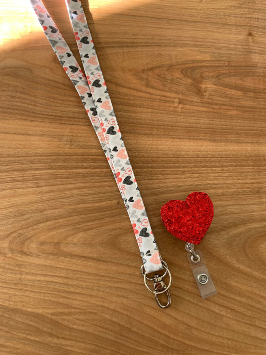 Heart Lanyard & Badge Reel, Cute Badge Reel, Valentine's Day – 13 Dragonfly  Designs