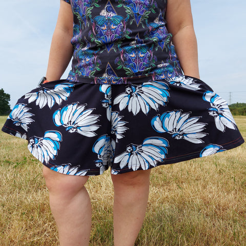 Culottes free sewing pattern made in viscose jersey 