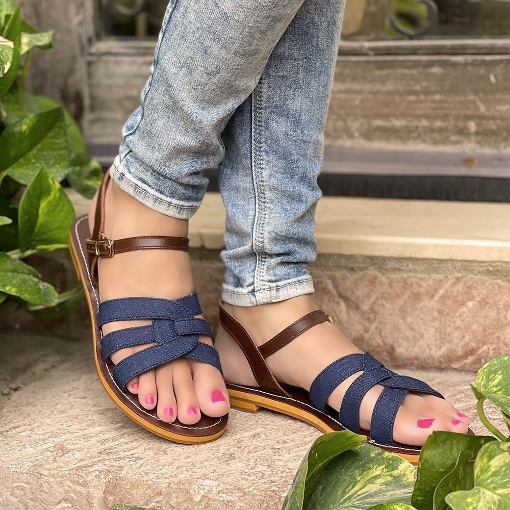 denim ladies sandals