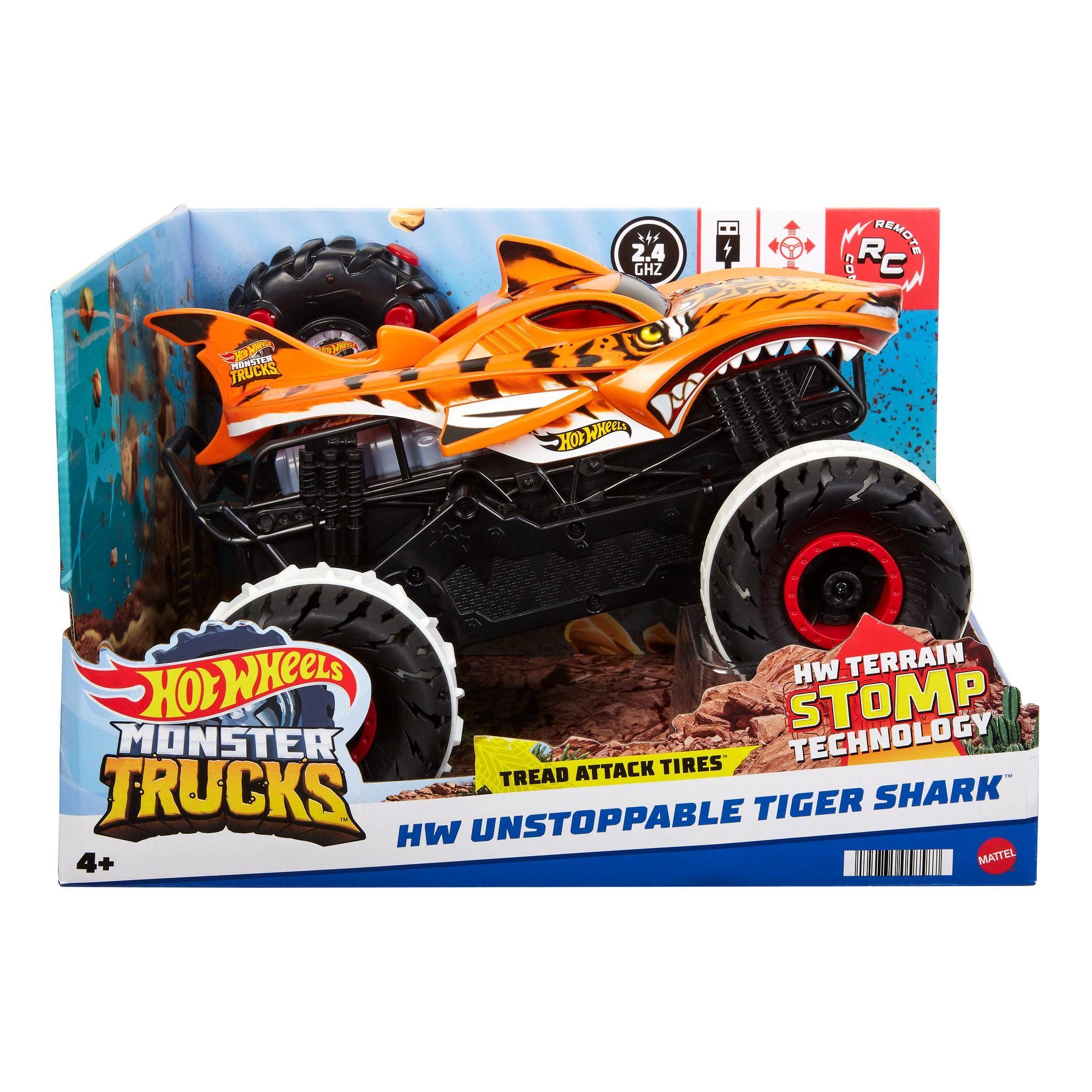  Hot Wheels Monster Trucks Bone Shaker die-cast 1:24 Scale  Vehicle with Giant Wheels for Kids Age 3 to 8 Years Old Great Gift Toy  Trucks Large Scales : Toys & Games