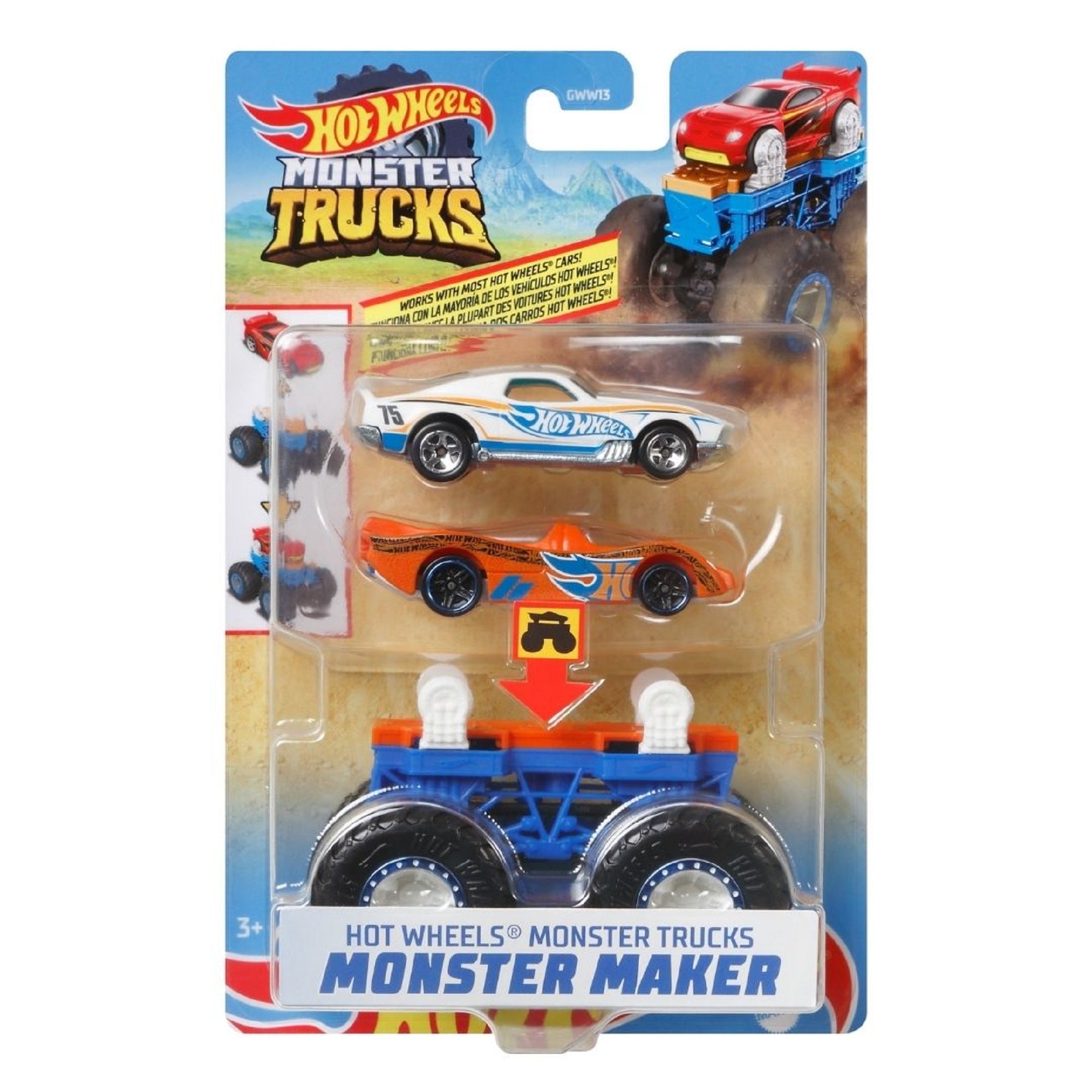 Tiger Shark (1: 15) Car on the control panel Hot Wheels Monster