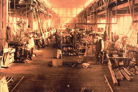 Historic Granville Island Factory Photo in Sepia