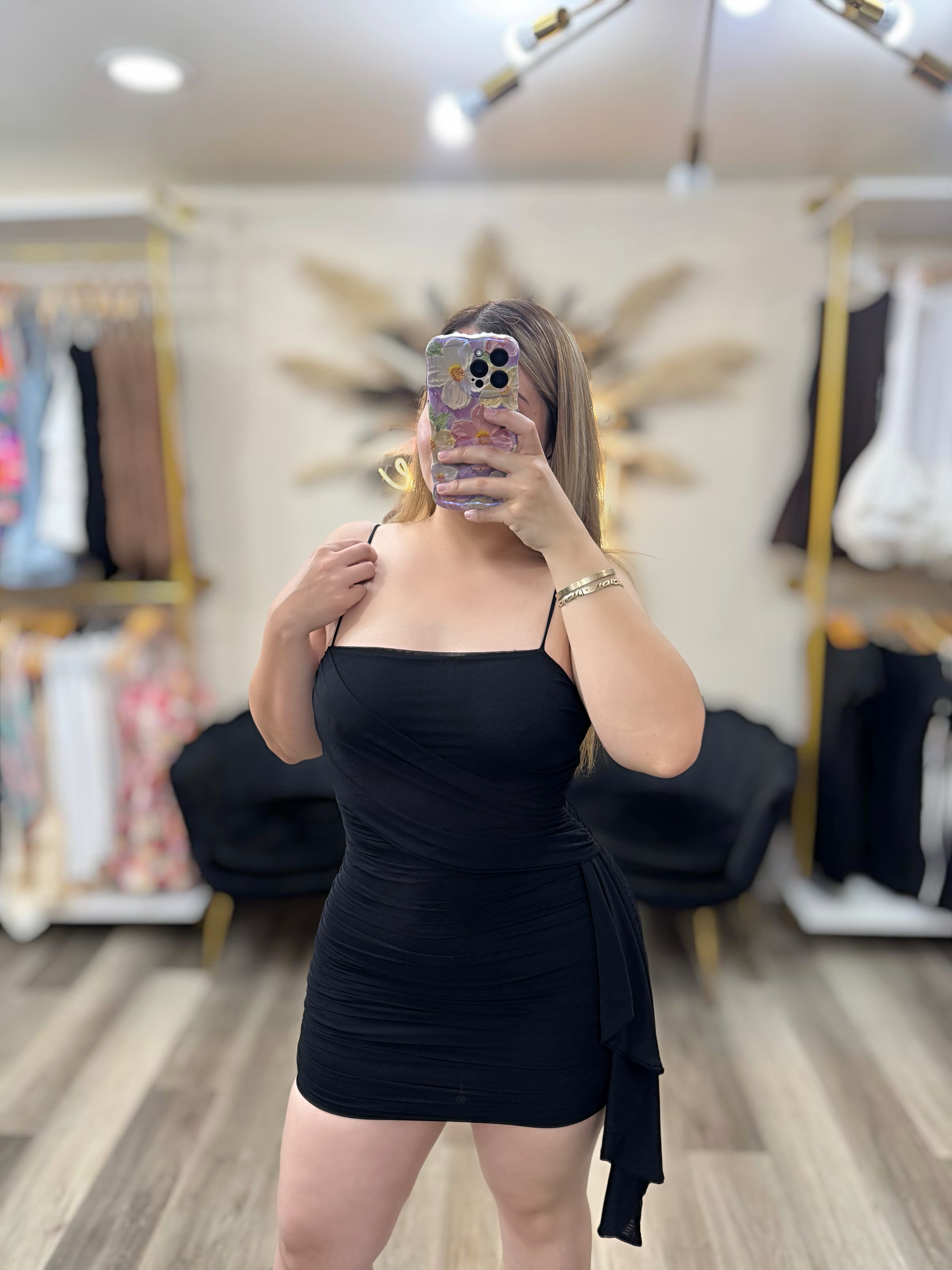 Black tassel dress