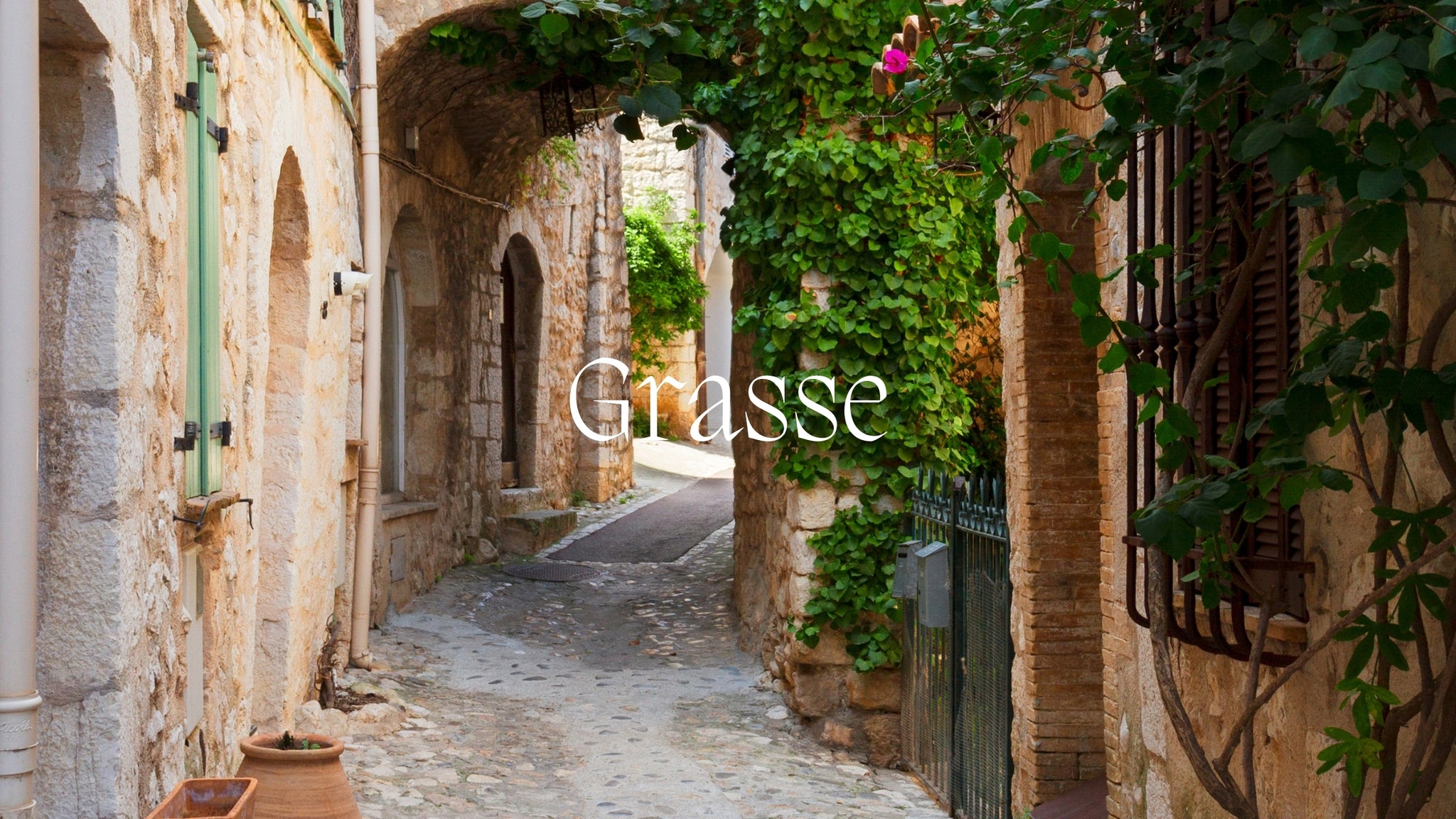 image of the streets of Grasse with the name written on it