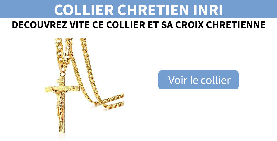 collier croix jesus or