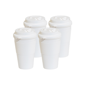 Reusable Plastic Cup SAN “Espresso” White 80ml (6 Units)