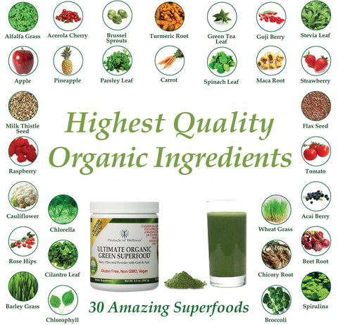 Highest Quality Organic Ingredients, 30 Amazing Superfoods