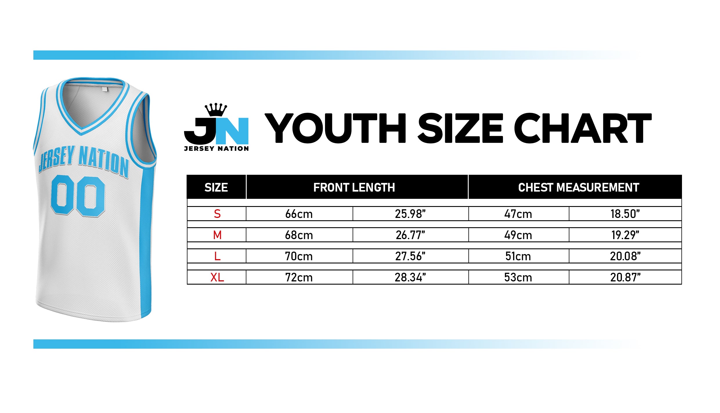 Basketball Jersey Size Chart – MIZIZI