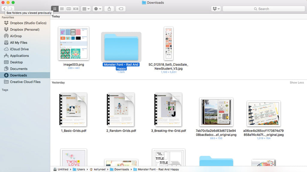Mac file explorer screen shot